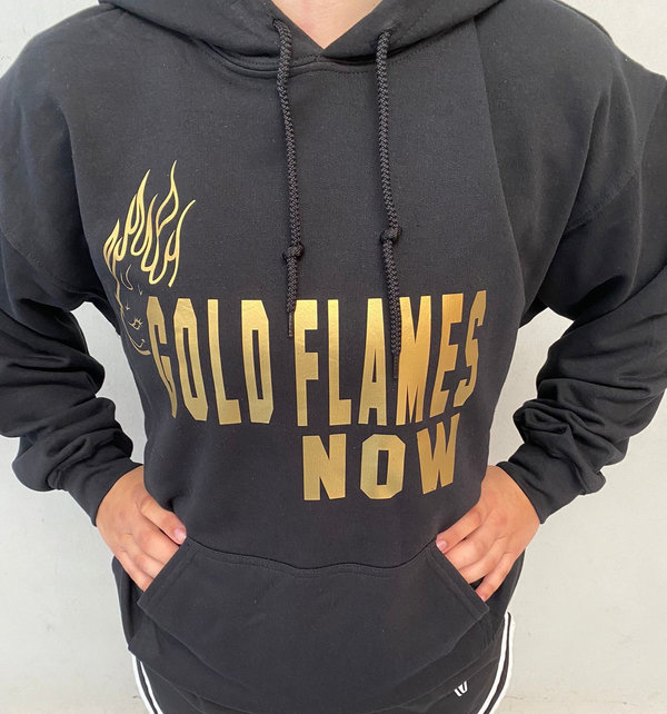 HOODIE Gold Flames now / forever